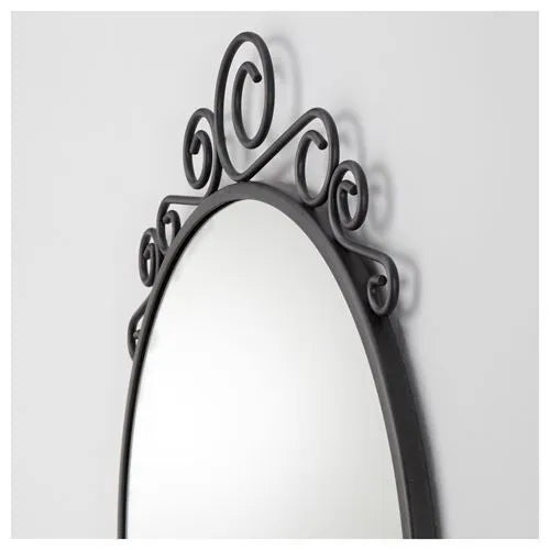 مراة كلاسك جداري دائري اسود