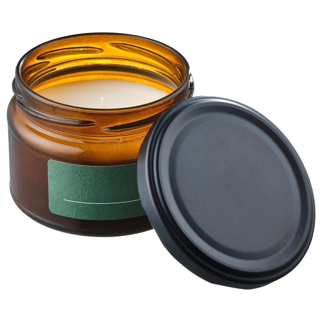 شمع معطر اسود بغطاء