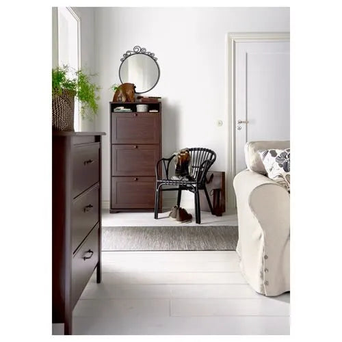 مراة كلاسك جداري دائري اسود