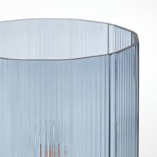 انارة زجاج شفاف زرقاء