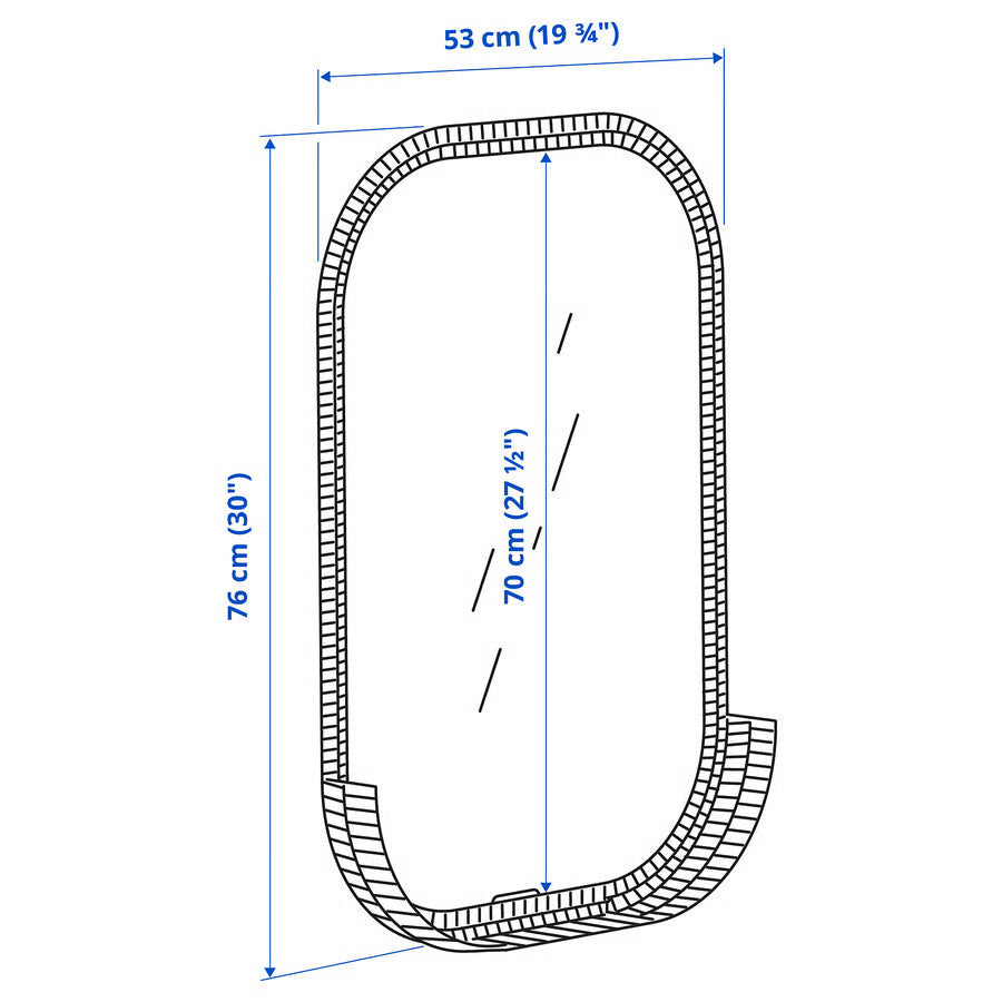 مراة خوص حافة