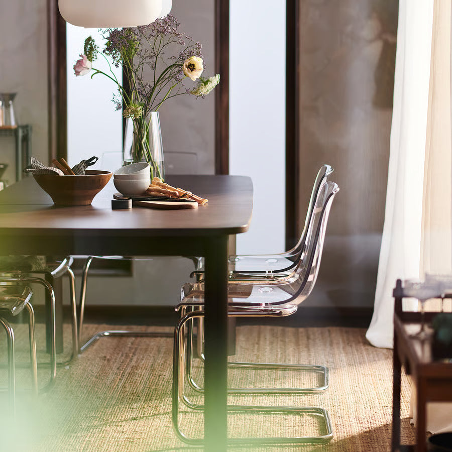 كرسي شفاف ستيل